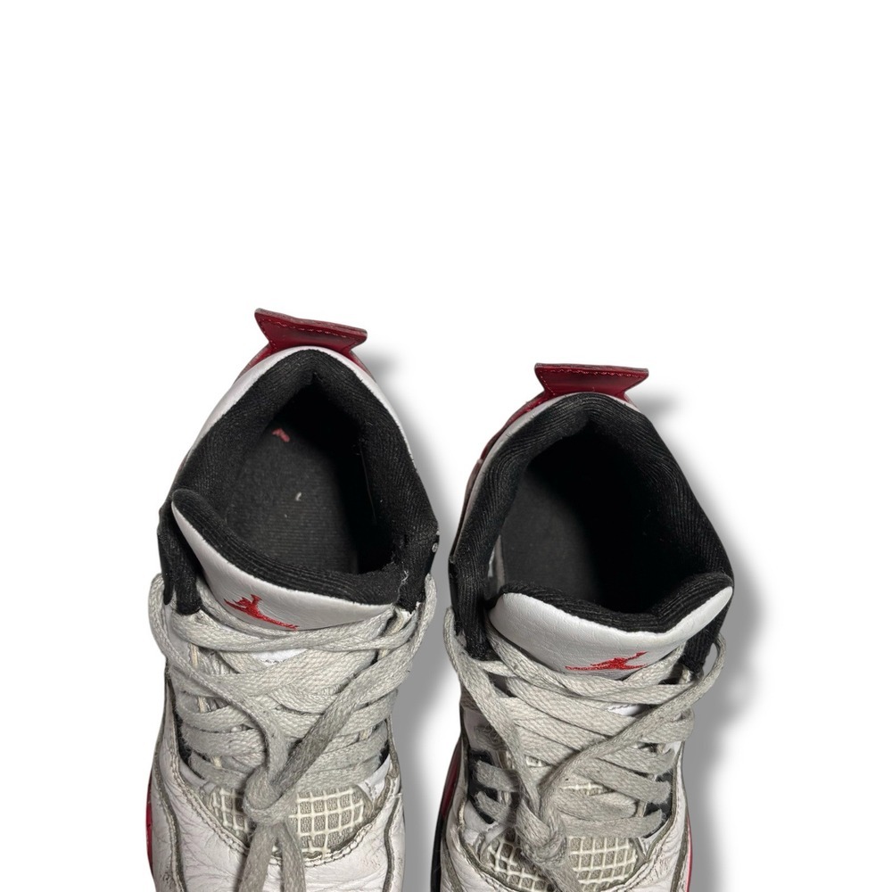 Nike Air Jordan 4 Retro 2023 BQ7669-161 White Black Red Little Boys Size 1Y - Picture 5 of 10